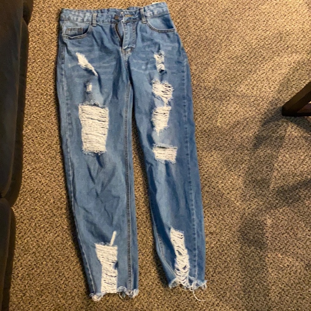 Shein Ripped Mom Jeans